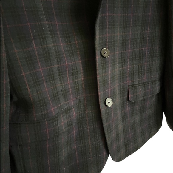 ASOS DESIGN Skinny Suit Jacket 38 Reg Blackwatch Plaid - Picture 7 of 13